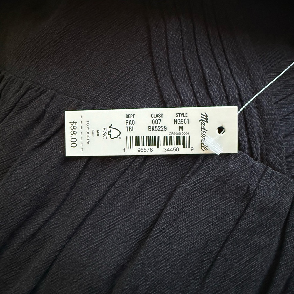 NWT Madewell Lusterweave Pintuck Blouse - Picture 6 of 6
